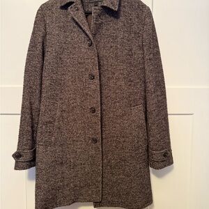 Banana Republic brown tweed wool overcoat